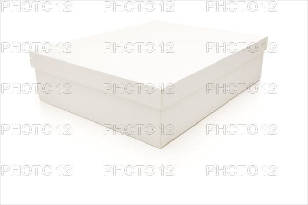 White box with lid isolated on a white background