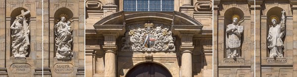 Four facade figures of Jesus