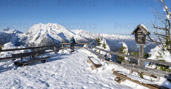Young woman on viewing platform at Jenner