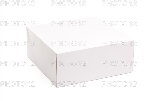 Blank white box isolated on a white background ready for your own graphics