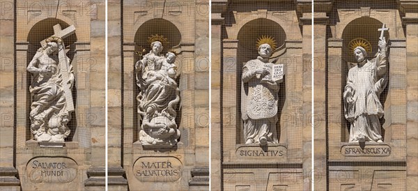 Four facade figures: Jesus