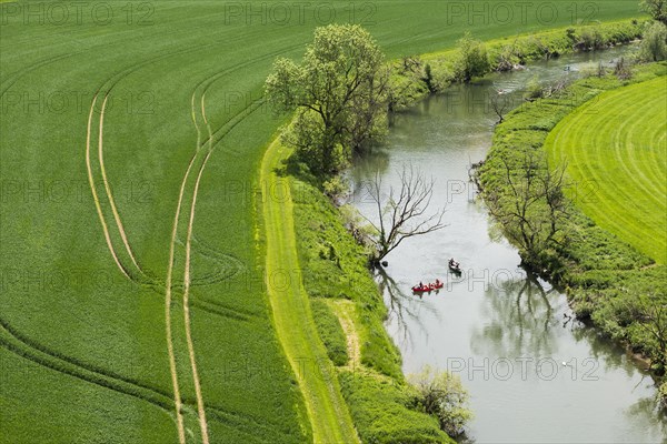 Paddler on the Danube