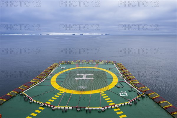 Helipad of an icebreaker