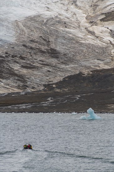 Zodiac approaching Champ Island