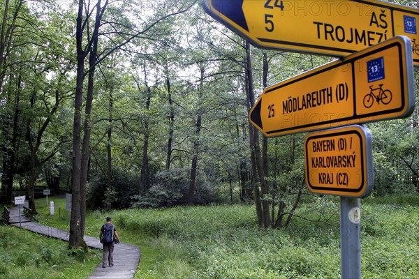 Signpost in the border triangle