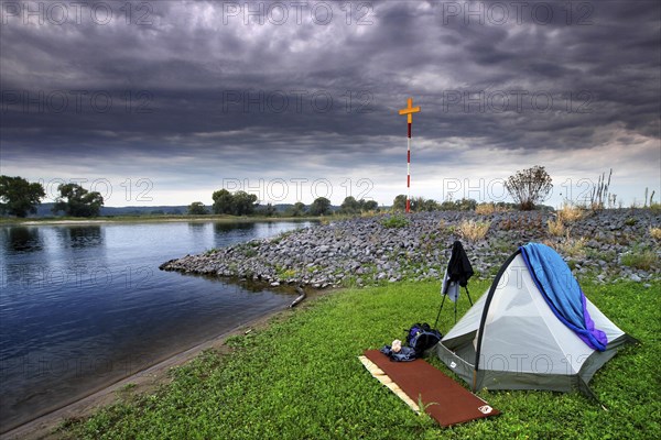 Tent on the river