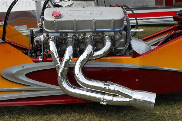 Nitro fuel engine of a race car