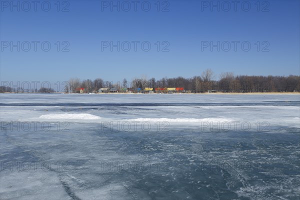 Thick ice on the Saint Lawrence River