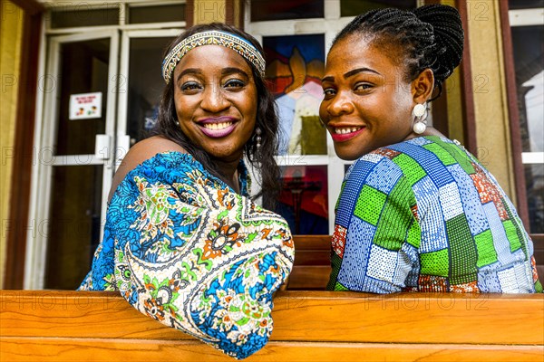 Friendly women in the Christ the king cathedral