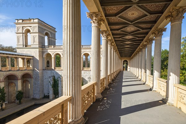 Colonnades and observation tower
