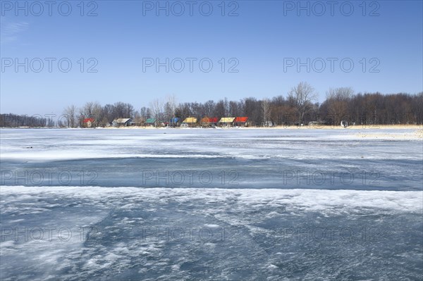 Thick ice on the Saint Lawrence River