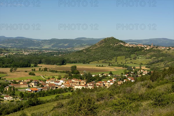 View of the villages of Orsonnette and Nonette near the town of Issoire