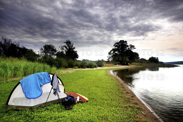 Tent on the river