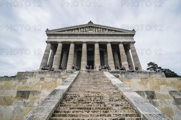 Neo-classical Walhalla hall of fame on the Danube. Bavaria