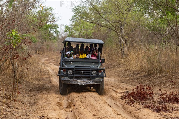 Local tourists in a Jeep