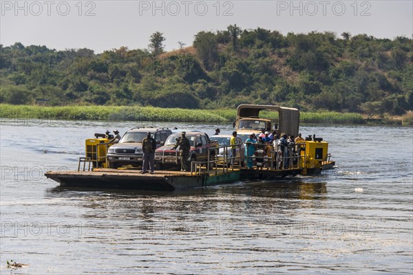 Ferry over the Nile in the Murchison Falls National Park