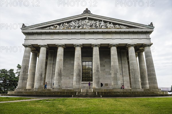 Neo-classical Walhalla hall of fame on the Danube. Bavaria