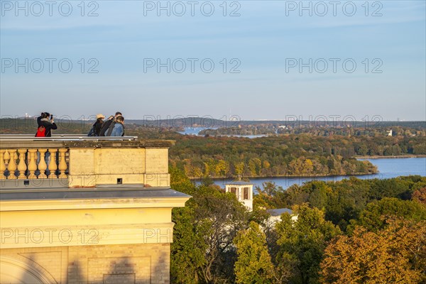 Viewing platform at the Belvedere on the Pfingstberg in autumn