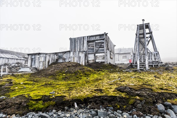 Historiacal meteorological Sedov station in Tikhaya bay on Hooker island