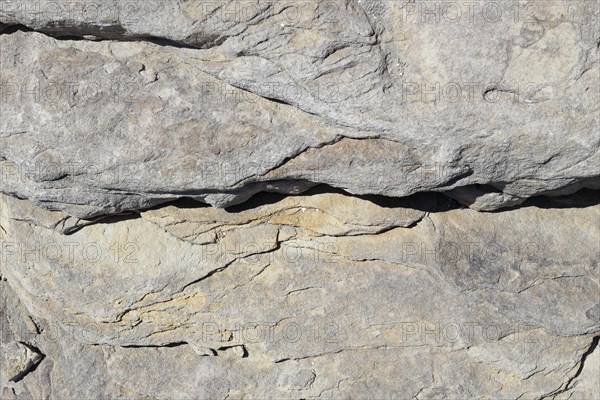 Stone pattern in a dry riverbed