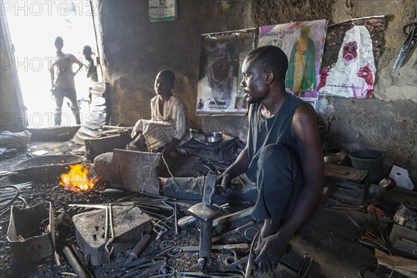 Metal workers in the bazaar