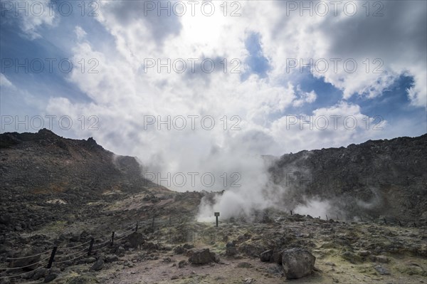 Smokey Iozan (sulfur mountain) active volcano area