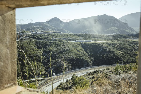 View of Morocco over the border fortifications