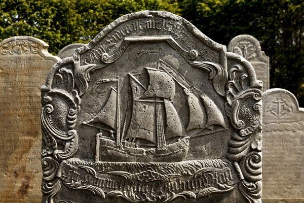 Talking gravestones at the cemetery of the St. Clemens church