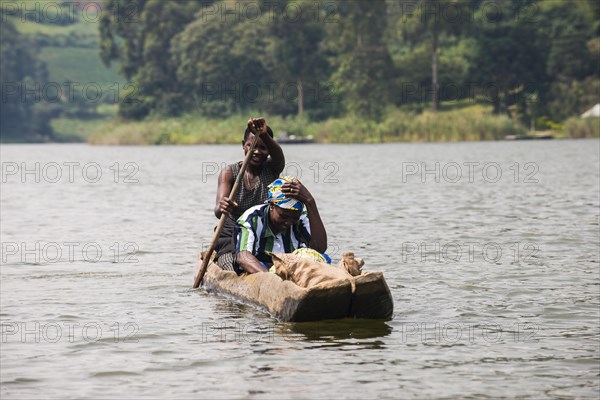 Local in a dugout canoe