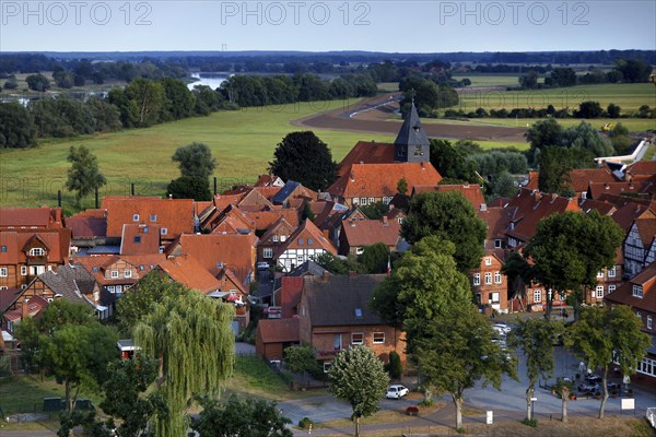 View of Hitzacker from Kniepenberg Green Belt Trail Reserve Elbe River Landscape