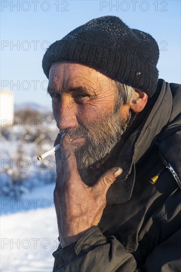 Eremit living in an abandoned village