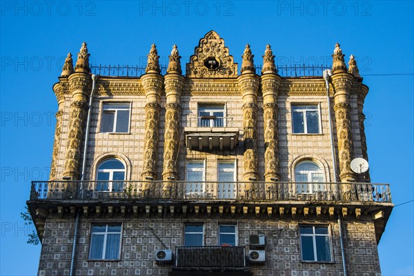 Stalinist architecture in the center of Kiev or Kyiv capital of the Ukraine