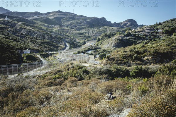 View of Morocco over the border fortifications