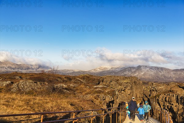 Barren volcanic landscape in autumn