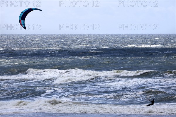 Kite surfer in the surf