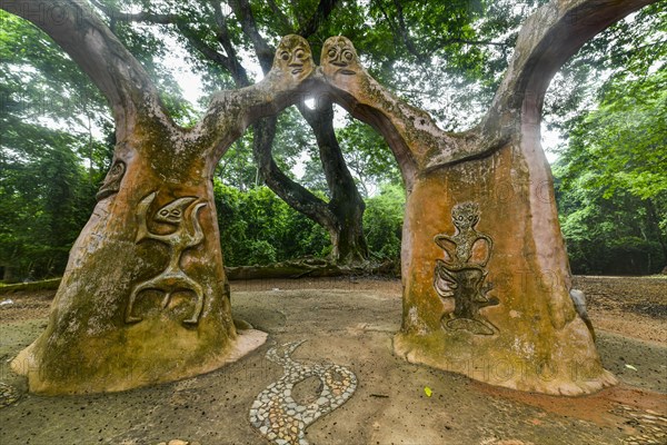 Voodoo scultpures in the Unesco site Osun-Osogbo Sacred Grove