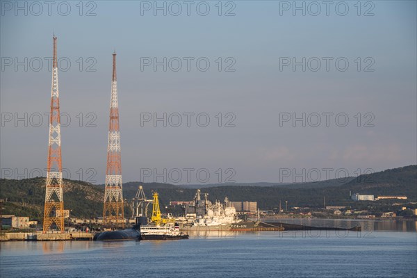 Nuclear submarine in Kola Bay