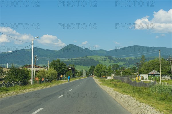 Mountain scenery in Carpathian mountains