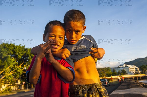 Local young boys posing for the camera