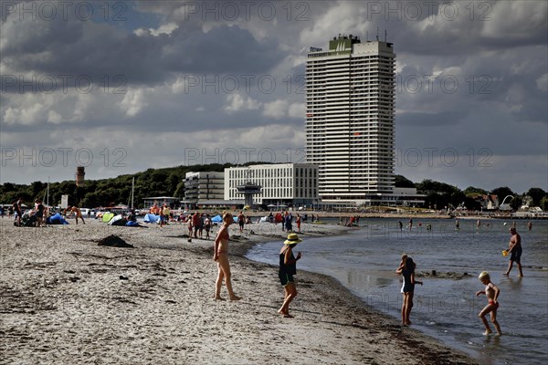 Baltic Sea beach of the peninsula Priwall at the mouth of the river Trave