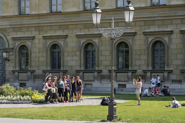 Youth group being photographed