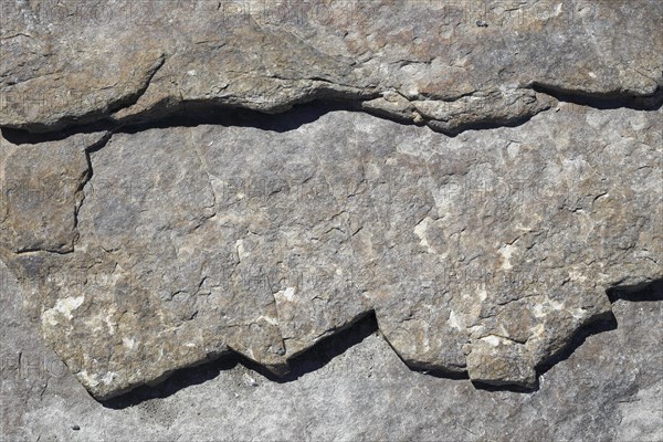 Stone pattern in a dry riverbed