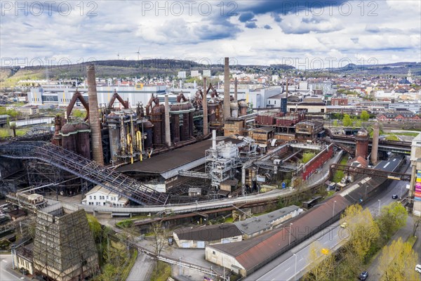 Overlook over the Unesco world heritage site Voelklingen Ironworks