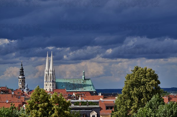 Parish church St. Peter and Paul and town hall tower