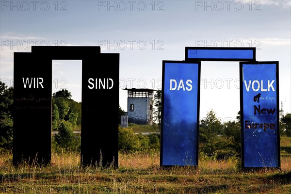 German Unity Sculpture Park at the former border crossing at Henneberg-Eussenhausen