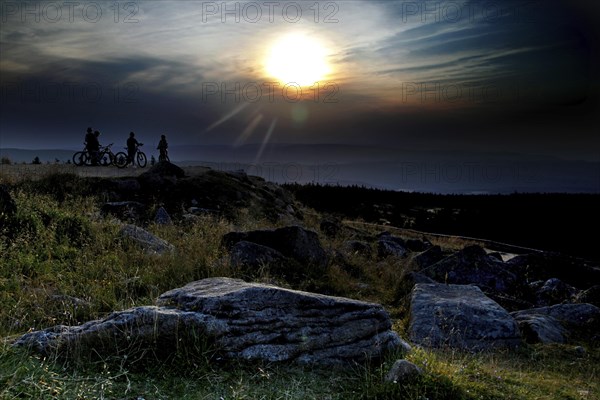 View of the Harz Mountains from the top of the Brocken