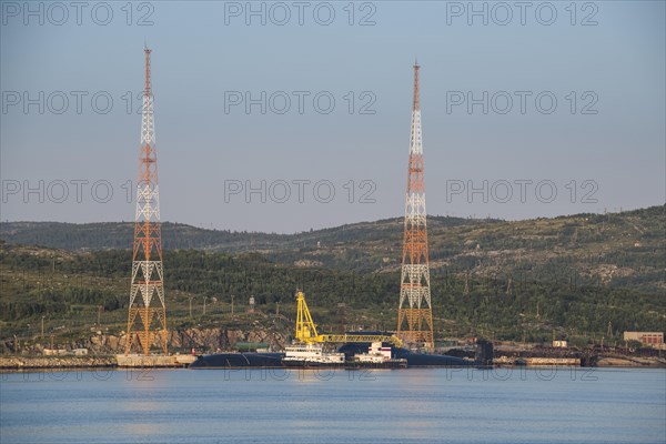 Nuclear submarine in Kola Bay