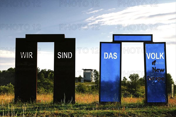 German Unity Sculpture Park at the former border crossing at Henneberg-Eussenhausen