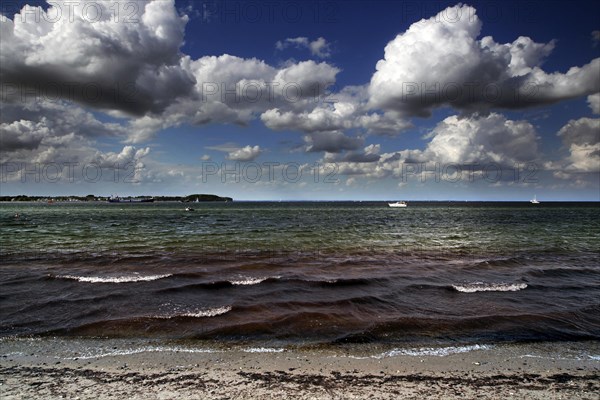 Baltic Sea beach of the peninsula Priwall at the mouth of the river Trave