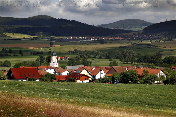 View of village and Rhoen